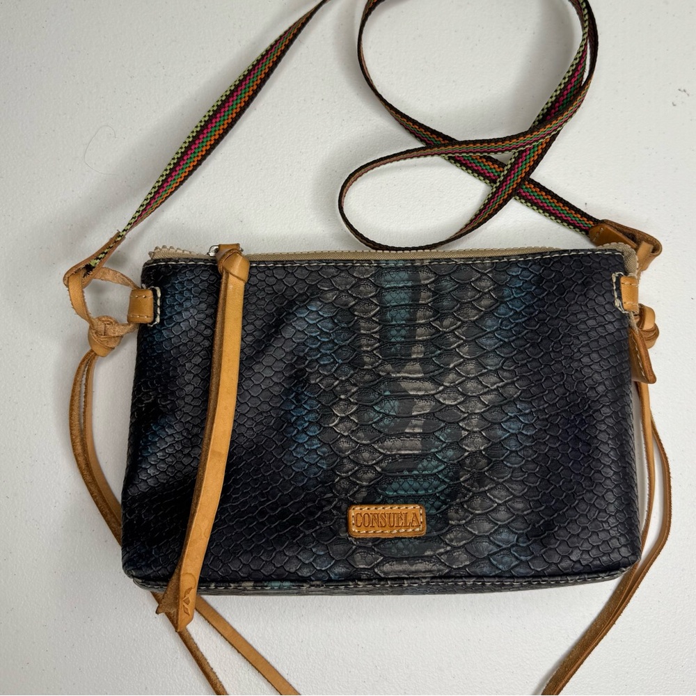 Consuela Black and Brown Crossbody Bag